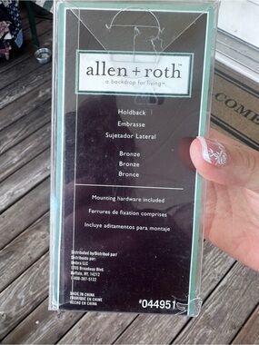 allen + roth Holdback Curtain Hardware in Bronze set of two